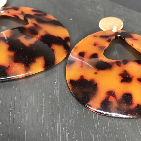 🆑 Modified Triangle Tortoise Drop Earrings - Picture 5 of 8